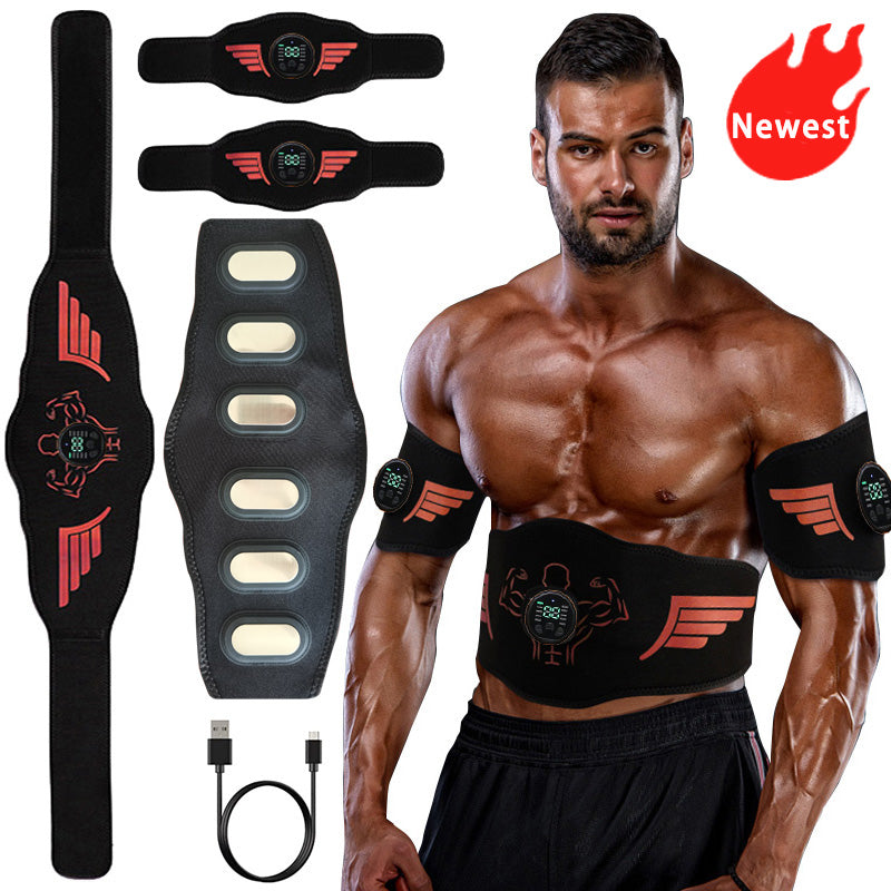 High-Quality EMS Abdominal Toning Belt | Muscle Stimulator for Waist, Arm & Leg | USB Rechargeable, 10 Modes & 39 Levels | 