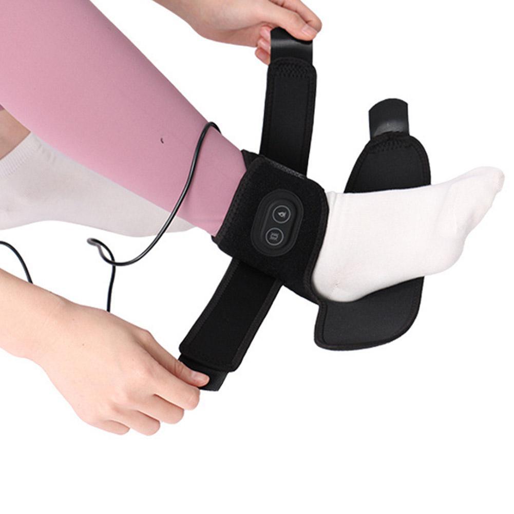 Premium Heated Ankle Massager with Foot Heating Pad for Achilles Tendonitis Relief | USB Powered, 3 Heat & Massage Levels |