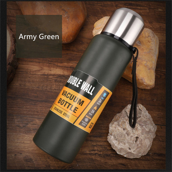 Premium Large Capacity Stainless Steel Thermos Flask - 500ml/1000ml/1500ml Insulated Water Bottle with Leak-Proof Lid, 