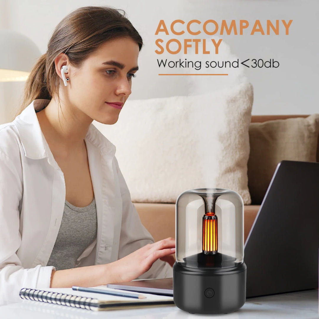 Premium Portable Mini Aroma Diffuser & USB Air Humidifier – Essential Oil Sprayer, Night Light, Cold Mist, 120ml Capacity, 