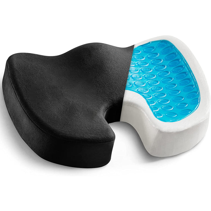 Premium Non-Slip Gel & Memory Foam Cushion – Ergonomic Coccyx Support for Office Chairs, Cars, and Long Sitting Comfort