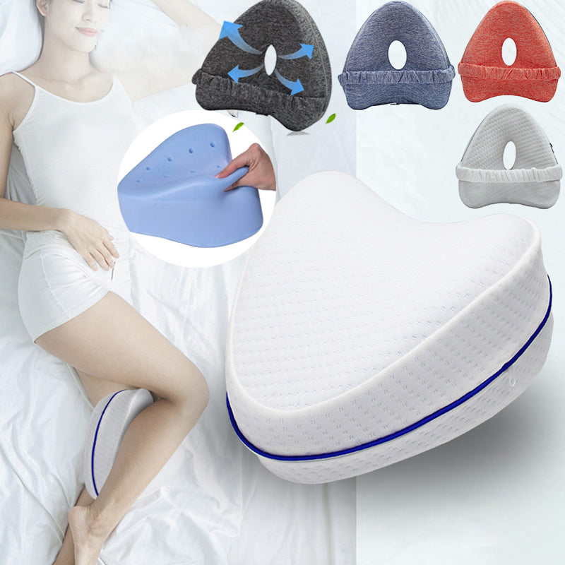 Premium Leg Pillow for Side Sleepers – Memory Foam Relief for Pregnant Women, Leg Pain & Edema – Breathable Heart-Shaped