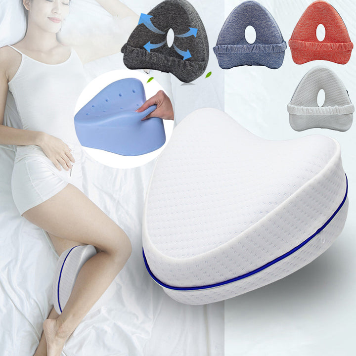 Premium Leg Pillow for Side Sleepers – Memory Foam Relief for Pregnant Women, Leg Pain & Edema – Breathable Heart-Shaped