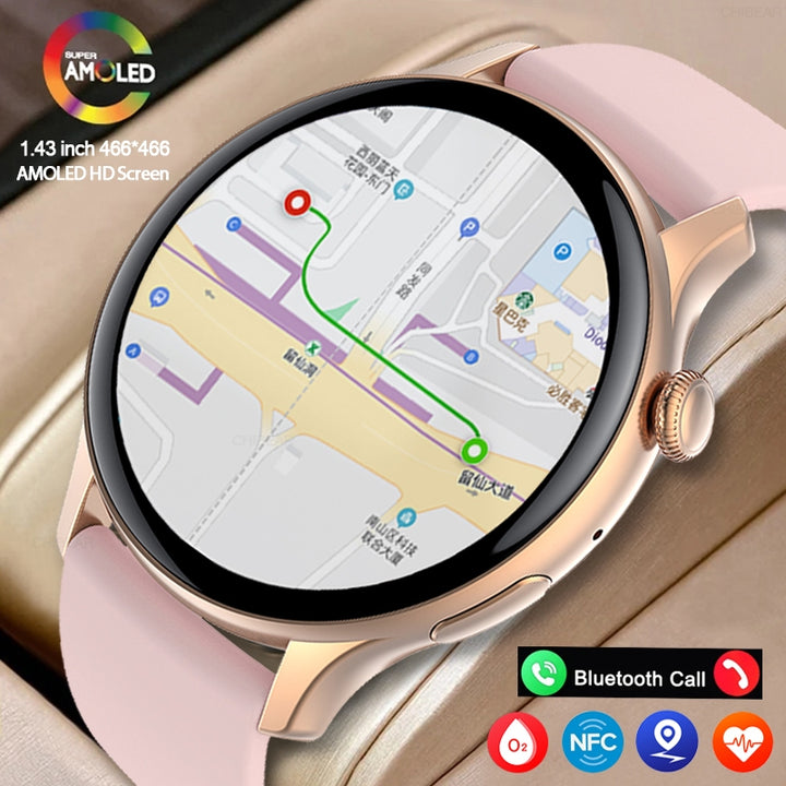 Premium Smartwatch for Samsung Galaxy Watch6 Classic – GPS, Sports Modes, Heart Rate, Bluetooth Call, Waterproof, Health 