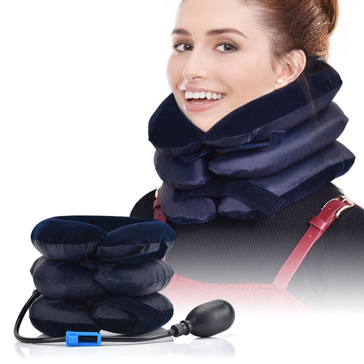 High-Quality Inflatable Neck Collar Pillow for Cervical Traction & Posture Correction, Orthopedic Pain Relief for Neck, 