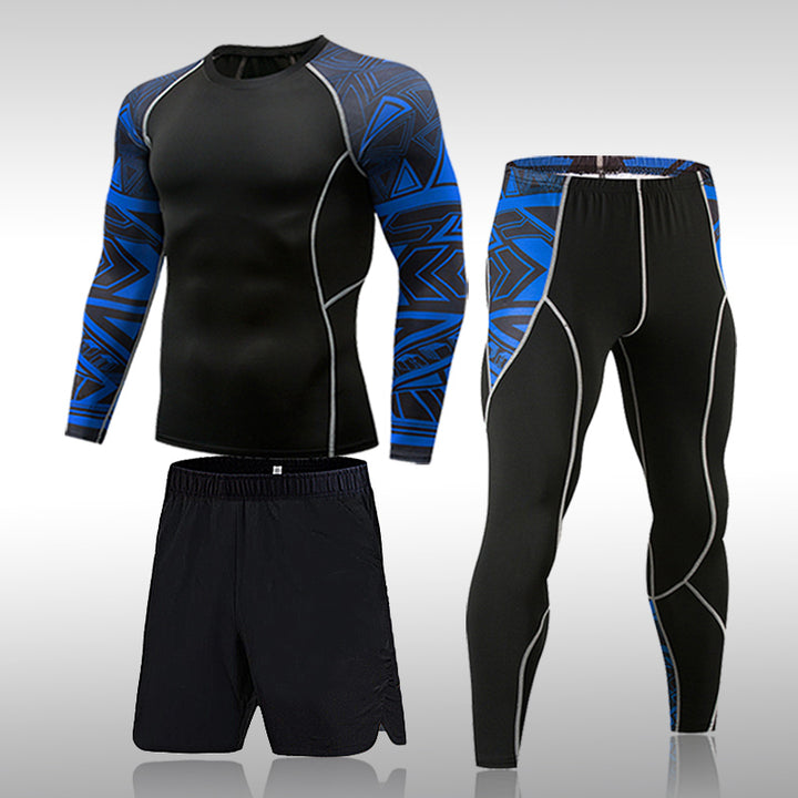 Premium Men’s Compression Sports Suit – Quick-Dry MMA Fitness Training Set, Jogging & Running Rashguard Sportswear