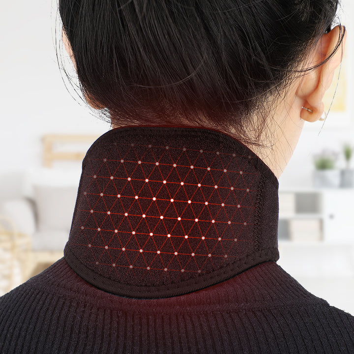 Premium Tourmaline Magnetic Neck Support Belt with Self-Heating & Infrared Therapy, Pain Relief Cervical Massager for Back & 