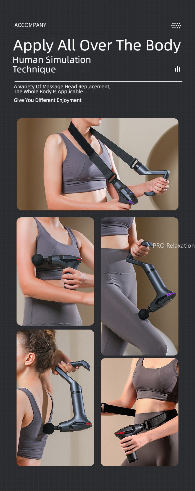 High-Quality Long-Handle Deep Tissue Massage Gun with 12-Speed Digital Display, Multifunctional Percussion Body Massager for 