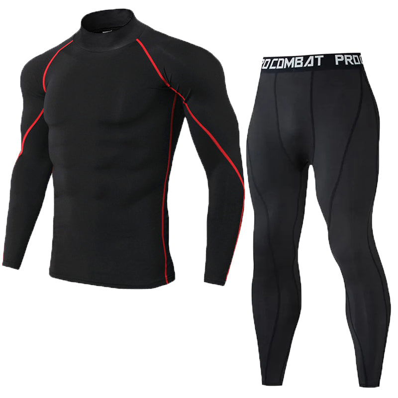 Premium Men’s Compression Sportswear Set – Gym Fitness Suit, Training & Jogging Tights, Running Rashguard Tracksuit