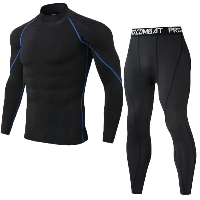 Premium Men’s Compression Sportswear Set – Gym Fitness Suit, Training & Jogging Tights, Running Rashguard Tracksuit