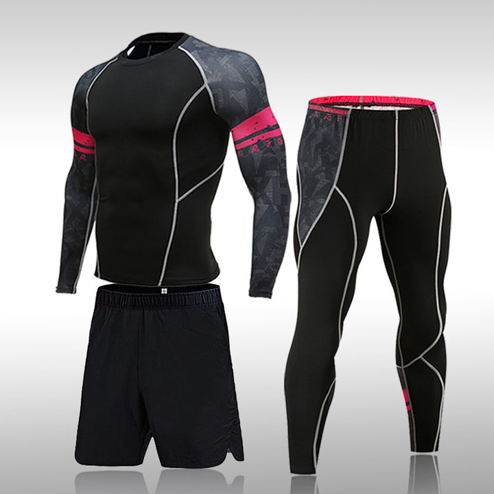 Premium Men’s Compression Sports Suit – Quick-Dry MMA Fitness Training Set, Jogging & Running Rashguard Sportswear