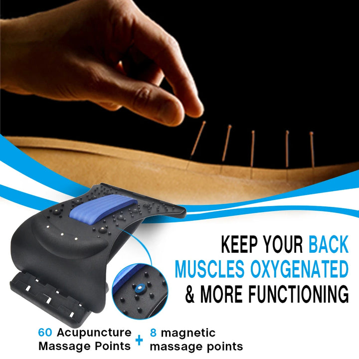 Premium 4-Level Neck Stretcher with Massage Apparatus – Magnetotherapy and Back Stretch Massager for Lumbar and Cervical