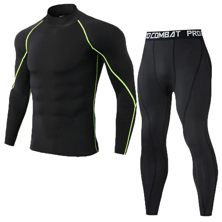 Premium Men’s Compression Sportswear Set – Gym Fitness Suit, Training & Jogging Tights, Running Rashguard Tracksuit