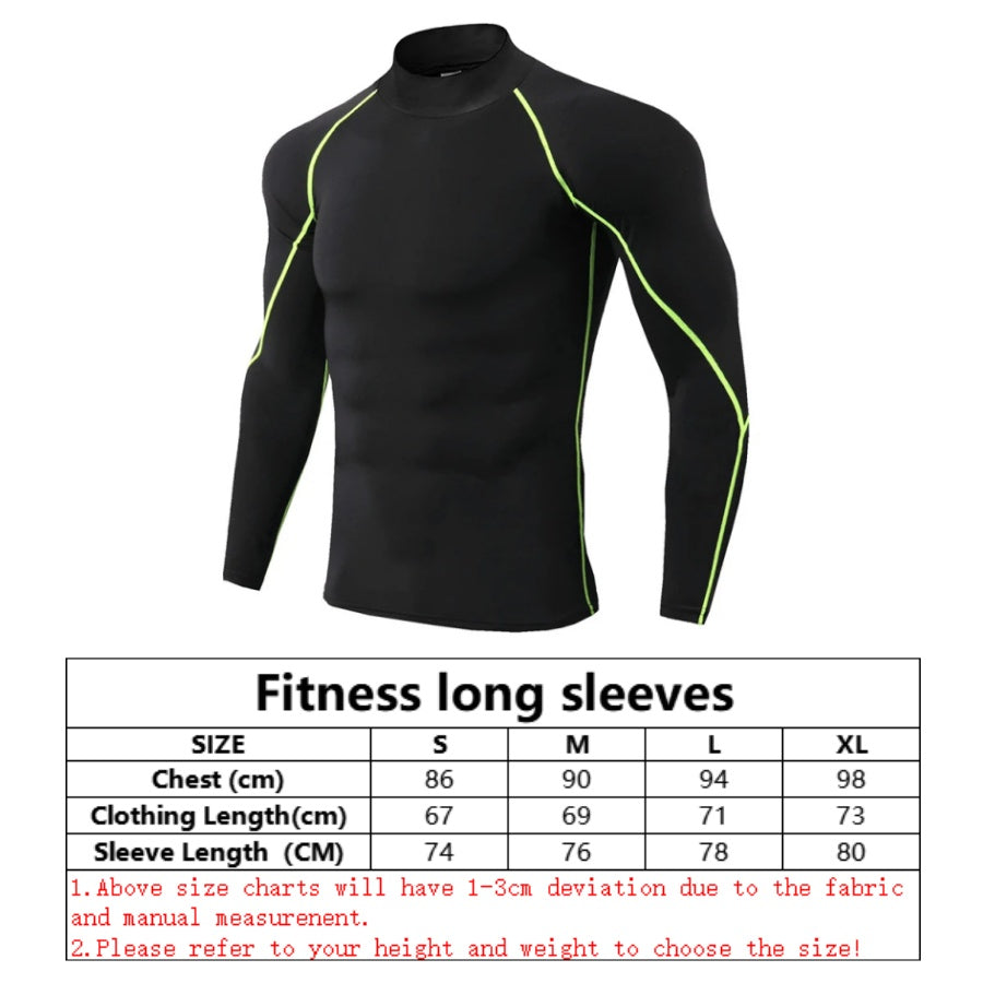 Premium Men’s Compression Sportswear Set – Gym Fitness Suit, Training & Jogging Tights, Running Rashguard Tracksuit