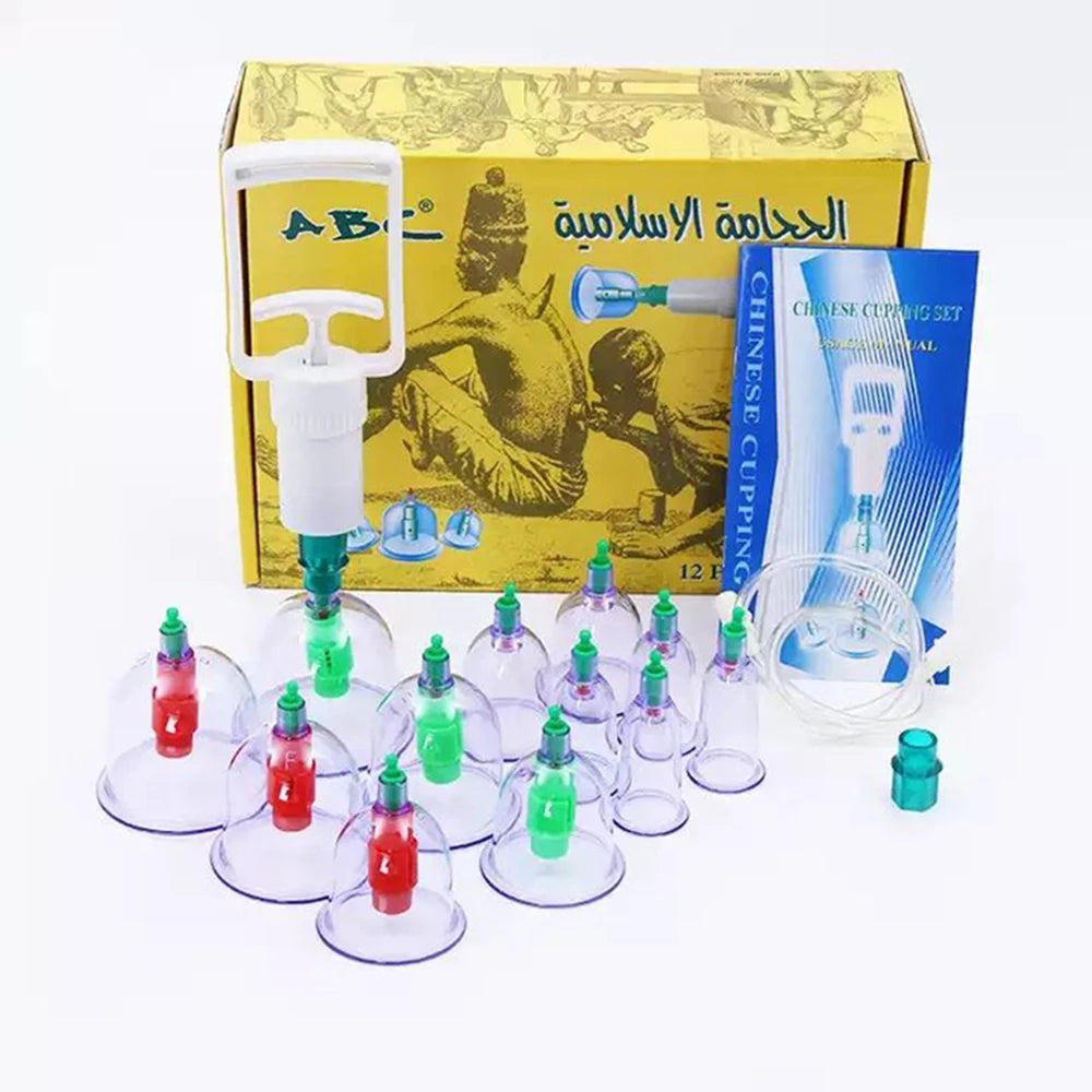 Premium Cupping Therapy Set – Vacuum Suction Cups for Massage, Anti-Cellulite, and Physiotherapy, Relieves Back, Neck