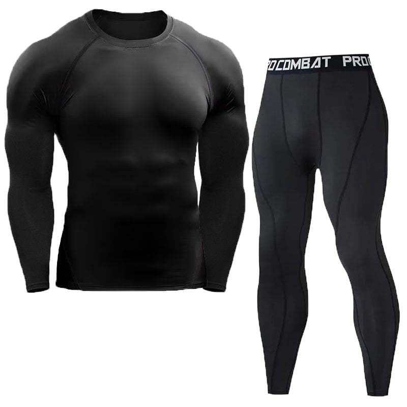 Premium Men’s Compression Sportswear Set – Gym Fitness Suit, Training & Jogging Tights, Running Rashguard Tracksuit