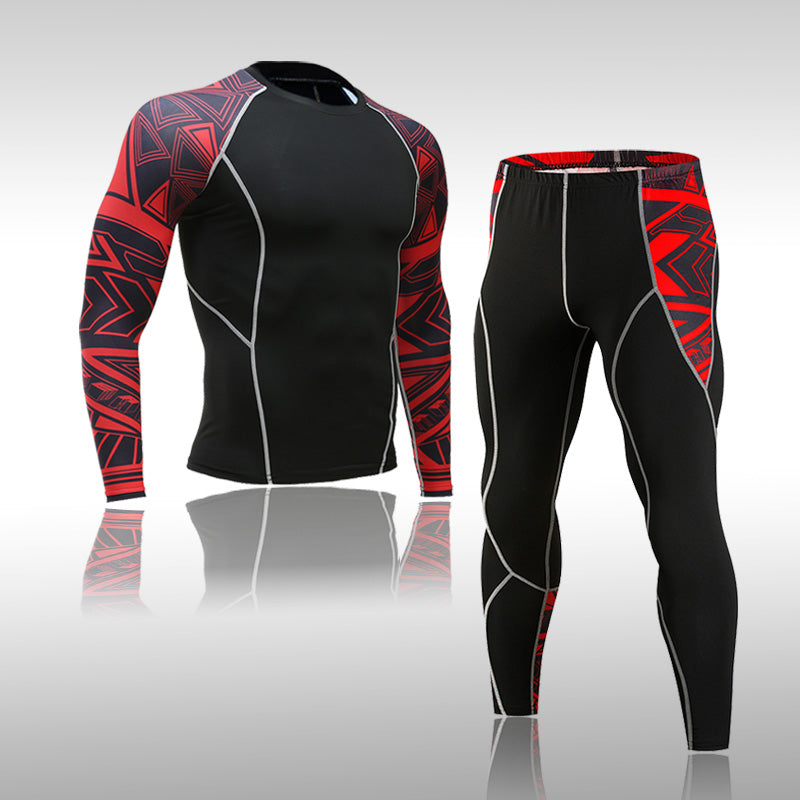 Premium Men’s Compression Sports Suit – Quick-Dry MMA Fitness Training Set, Jogging & Running Rashguard Sportswear