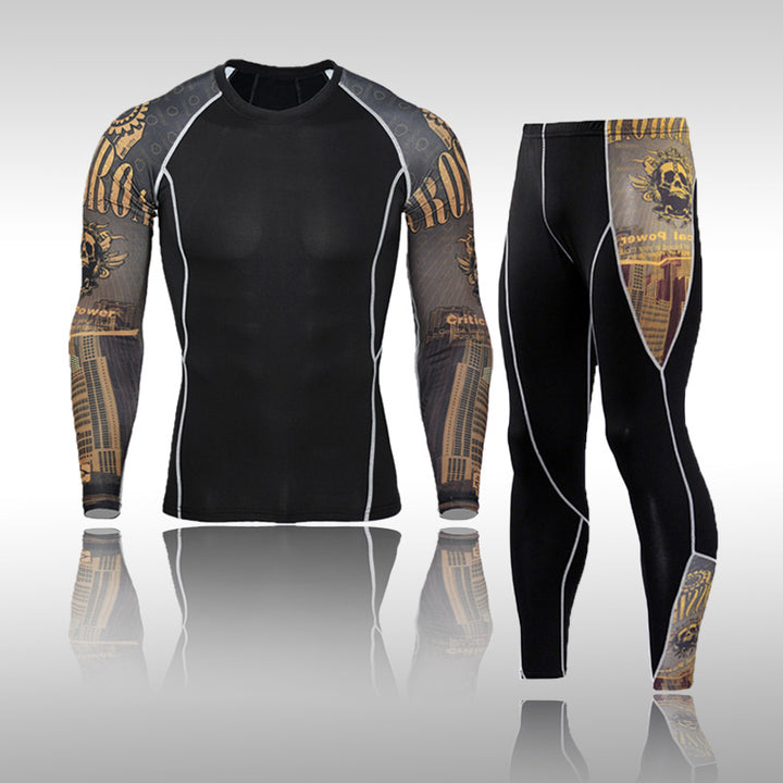 Premium Men’s Compression Sports Suit – Quick-Dry MMA Fitness Training Set, Jogging & Running Rashguard Sportswear