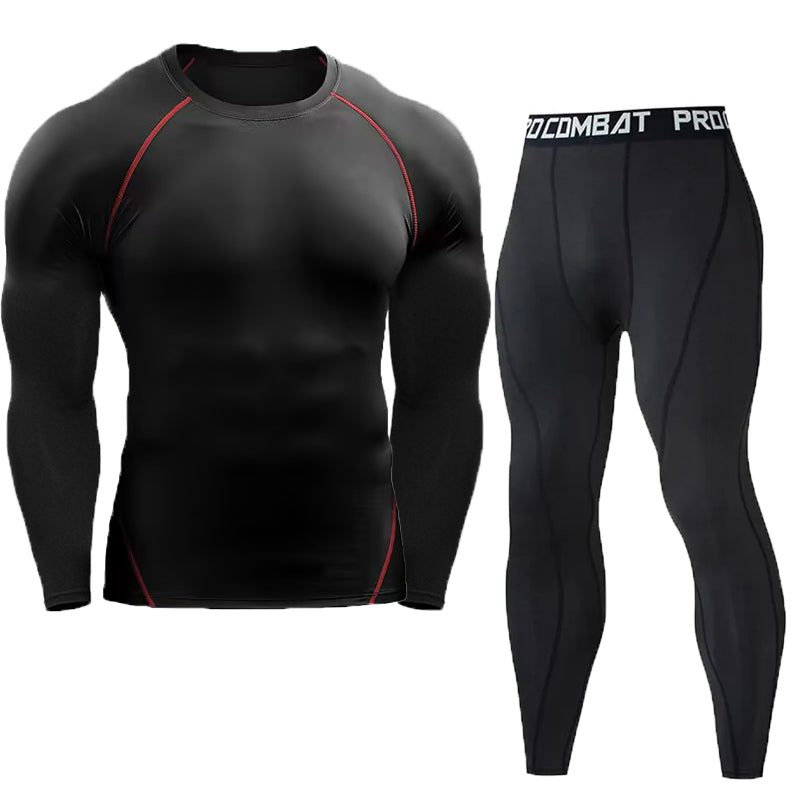 Premium Men’s Compression Sportswear Set – Gym Fitness Suit, Training & Jogging Tights, Running Rashguard Tracksuit