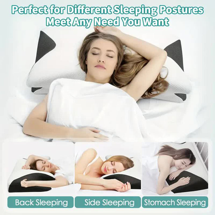 High-Quality Butterfly Memory Foam Neck Pillow for Comfortable Sleep, Slow Rebound Cervical Orthopedic Bed Pillow for Neck