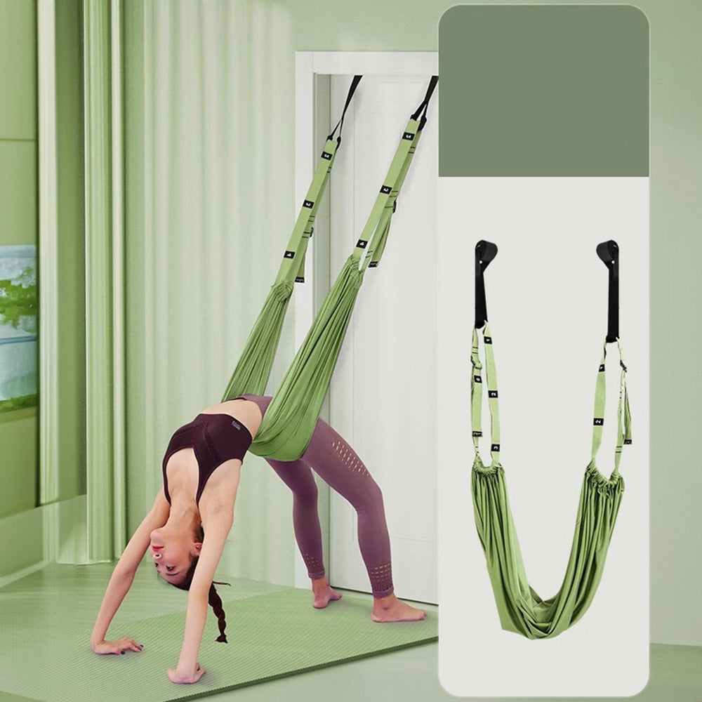 Premium Aerial Yoga Strap – Adjustable Stretching & Inversion Belt for Leg Splits, Flexibility Training, with Metal Buckle