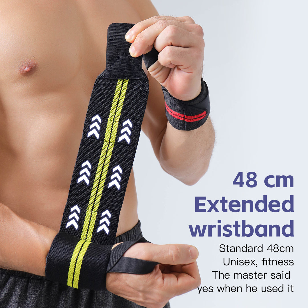 High Quality Weightlifting Wrist Wraps – Professional Wrist Support with Heavy Duty Thumb Loop, Best Wrap for Strength 