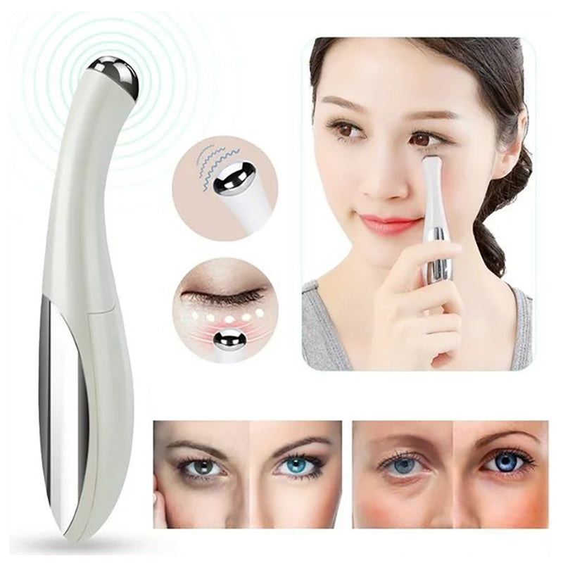 High Quality Electric Eye Massage Pen – Portable Facial and Eye Care Device, Vibration Massage, Dry Battery Powered, 