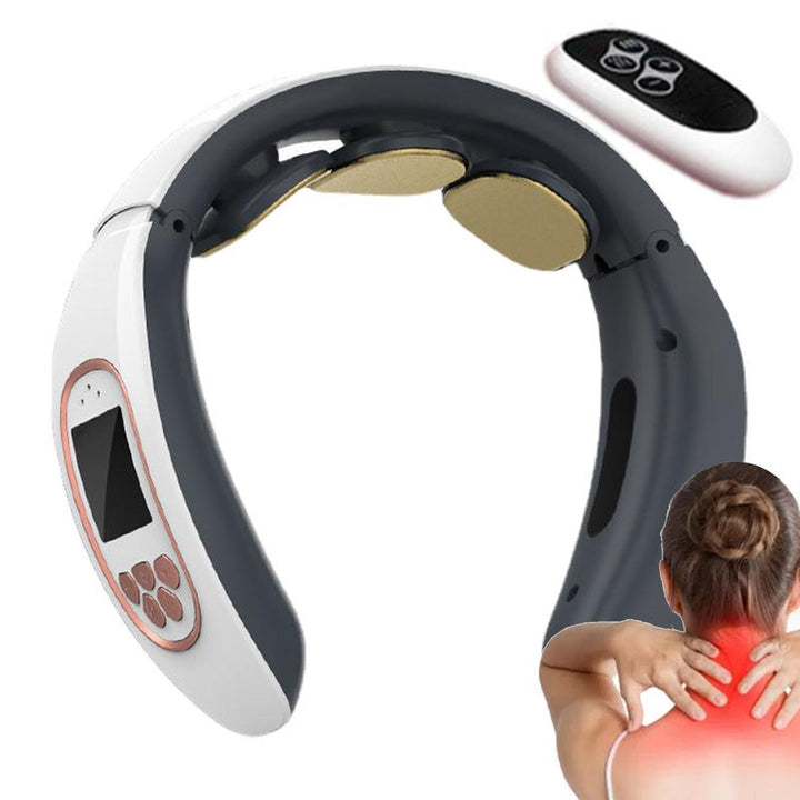 High-Quality 6-Head Cervical Massager with Electric Pulse, Intelligent Neck & Shoulder Massage, Portable Heated Neck 