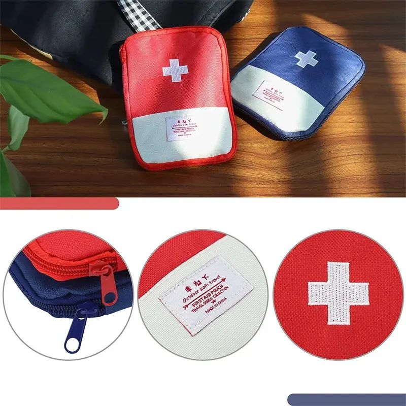 Premium Mini Portable First Aid Kit – Compact Medical Emergency Organizer, Household Medicine Storage Bag for Outdoor 