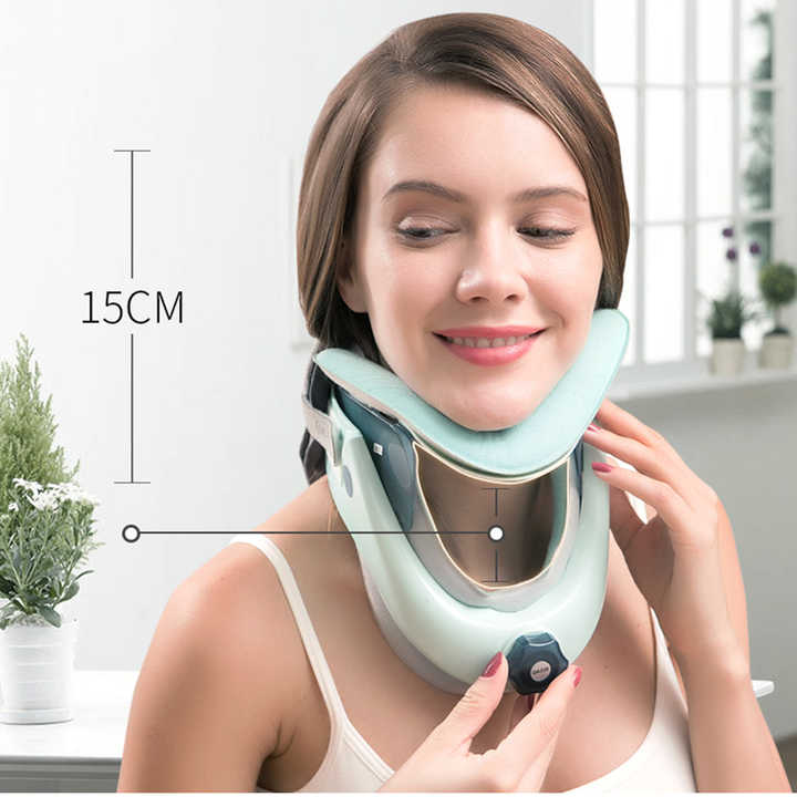 Premium Adjustable Neck Stretcher with Air Sac for Home Cervical Traction, Spine Alignment & Pain Relief, Lightweight and 