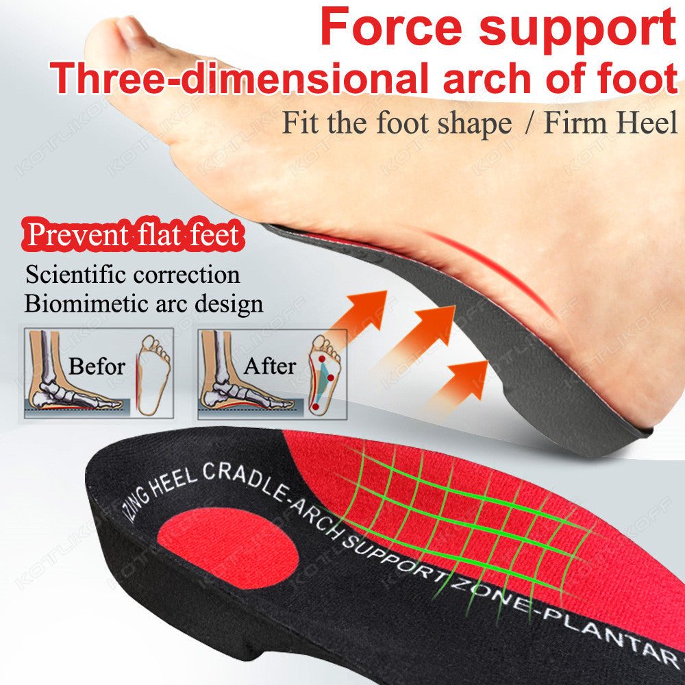 High-Quality Arch Support Insoles for Men & Women - Orthopedic Cushion Pads for Shoes, Shock Absorption & Anti-Slip 