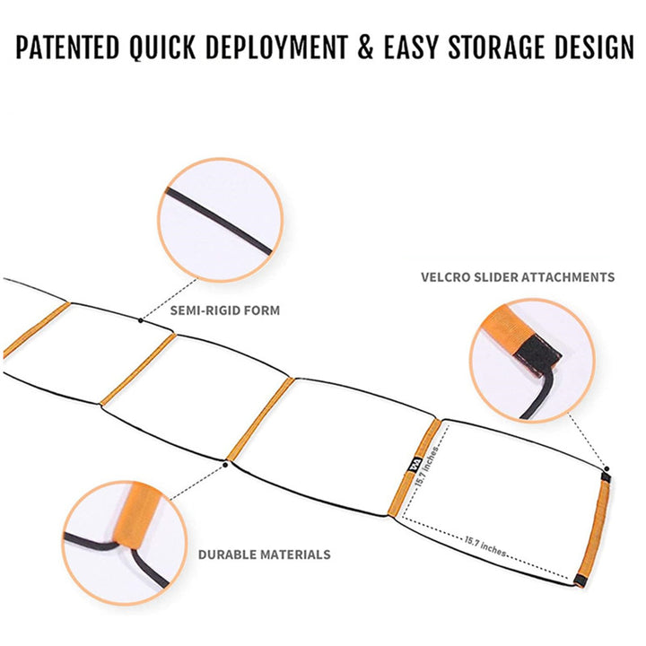 Premium Dual-Purpose Agility Ladder for Soccer & Football Training – Speed, Coordination & Footwork Equipment with Carry 