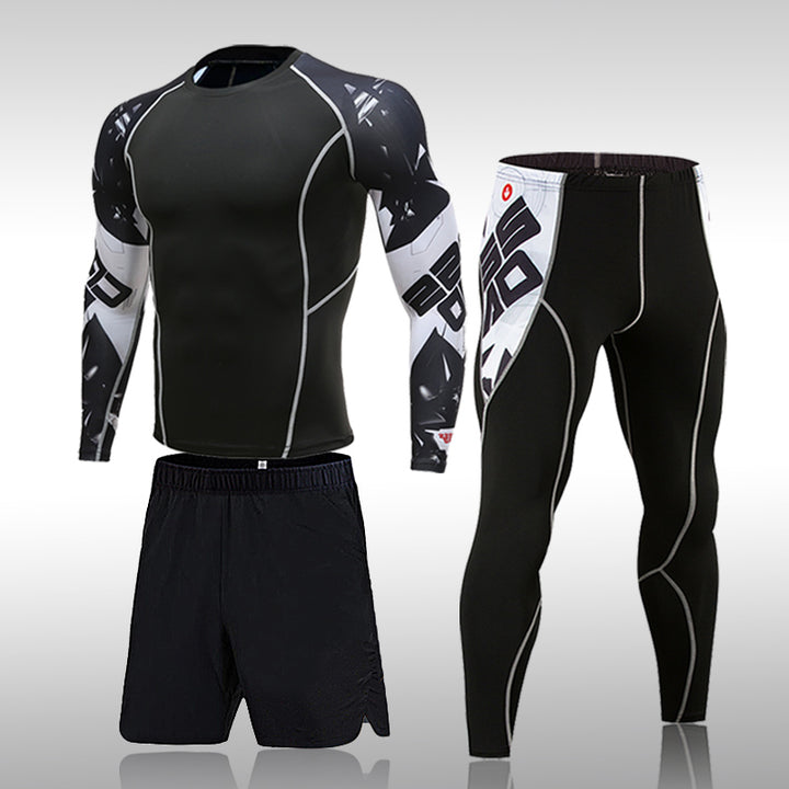 Premium Men’s Compression Sports Suit – Quick-Dry MMA Fitness Training Set, Jogging & Running Rashguard Sportswear