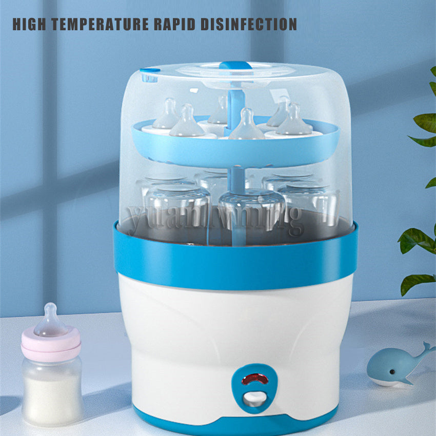 Premium Baby Bottle Sterilizer – Large Capacity 6 Bottles, Automatic Shut-Off, 304 Stainless Steel Heating Plate, Fast 8-