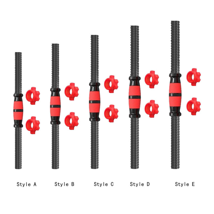 Premium Adjustable Dumbbell Rod Set – Portable Barbell Lifting, Easy to Install, Non-Slip Foam Grip, PVC Plastic Nuts, 