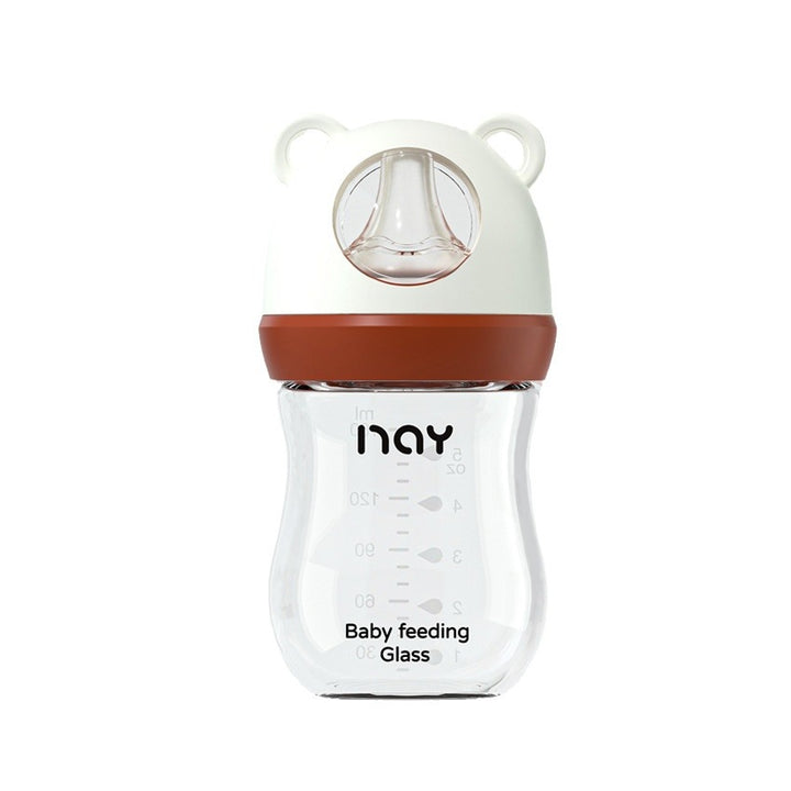 Premium Newborn Glass Baby Bottle – Anti-Flatulence, Anti-Choke, Wide Caliber, BPA-Free, Ideal for 0-3 Months, Safe Infant 