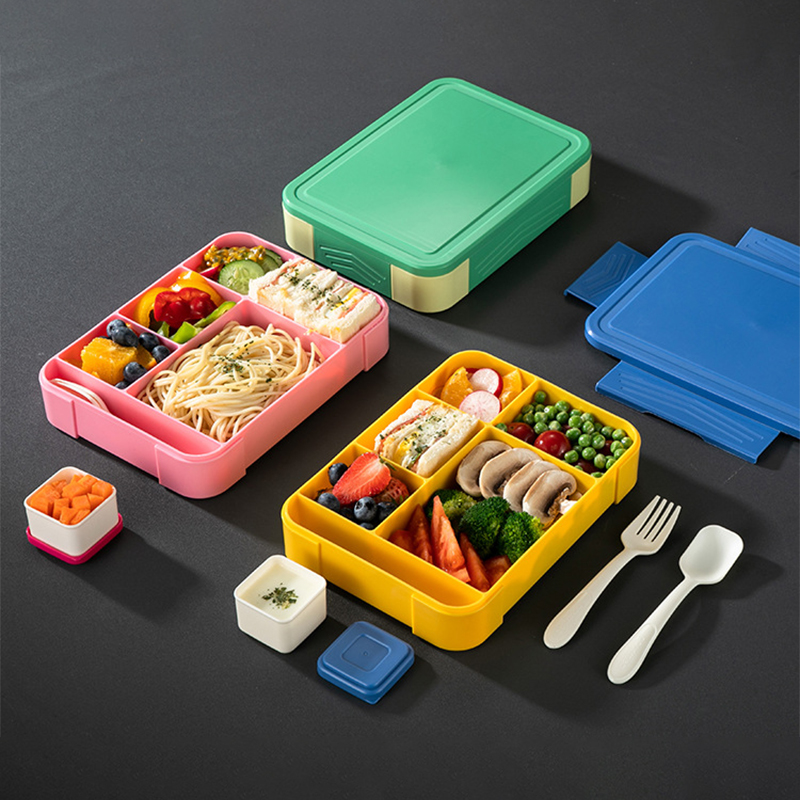 Premium Portable Lunch Box – Leak-Proof Grated Bento Box for Kids & Students, Microwavable Food Container with 5 