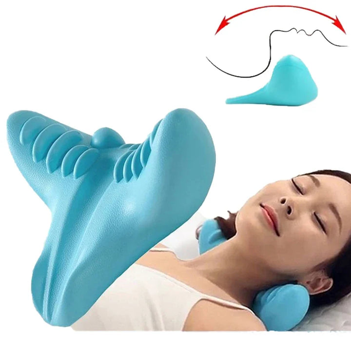 Premium PC Pillow Cervical Traction & Muscle Relaxer Massager - Shoulder and Neck Correction for Pain Relief, Spine Alignment