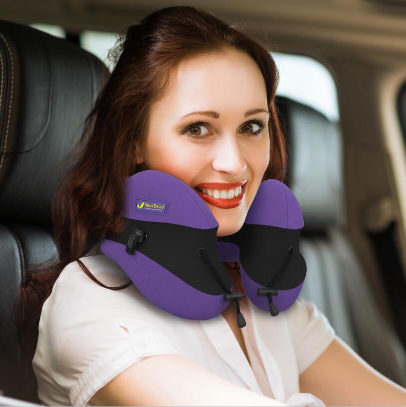 High-Quality U-Shape Memory Foam Travel Pillow with Adjustable Height, Comfortable Neck Support Pillow for Sleep, Ideal 