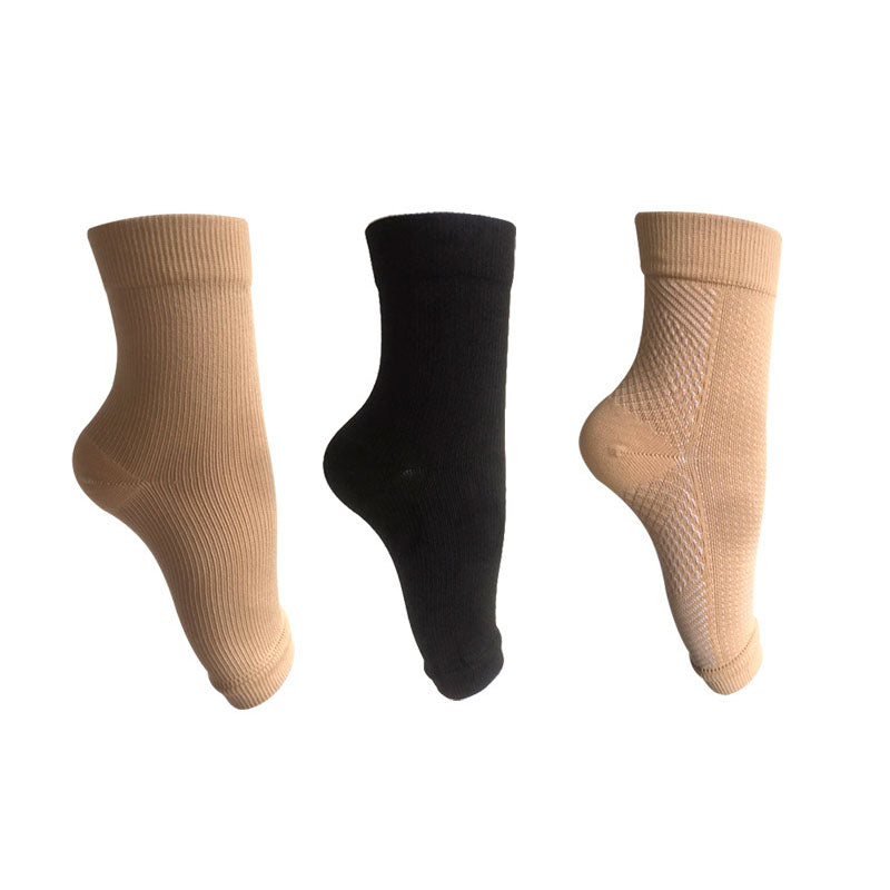 Premium Compression Plantar Fasciitis Socks for Women & Men - Arch & Ankle Support, Heel Pain Relief, Breathable Open Toe 