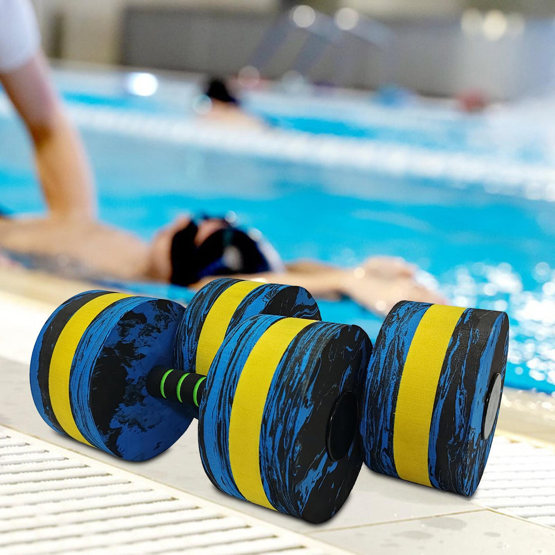 Premium Aquatic Dumbbells – 2Pcs Pool Dumbbells for Swimming & Indoor Training, Water Resistance, Durable Design for 