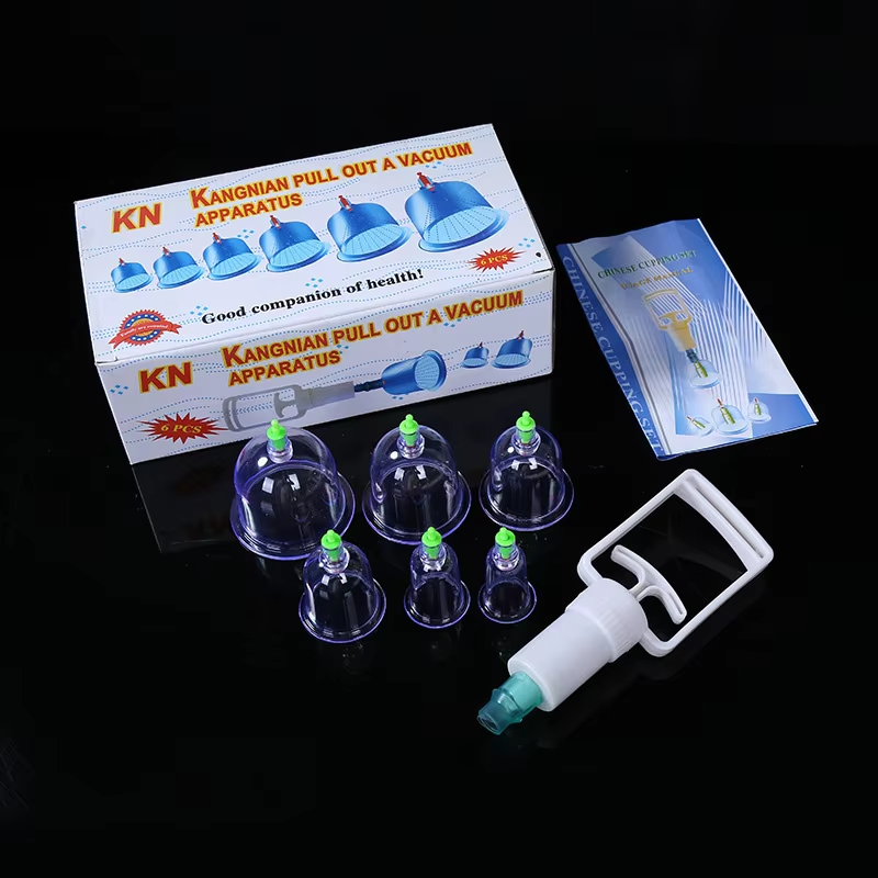 Premium Vacuum Cupping Therapy Set – 6, 12, or 24 Plastic Suction Cups for Massage, Relaxing Muscles, Pain Relief