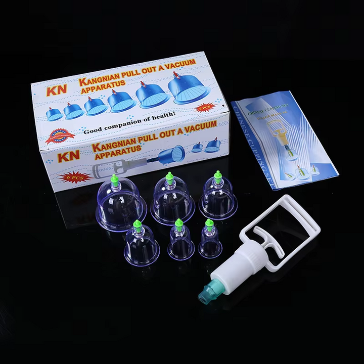 Premium Vacuum Cupping Therapy Set – 6, 12, or 24 Plastic Suction Cups for Massage, Relaxing Muscles, Pain Relief