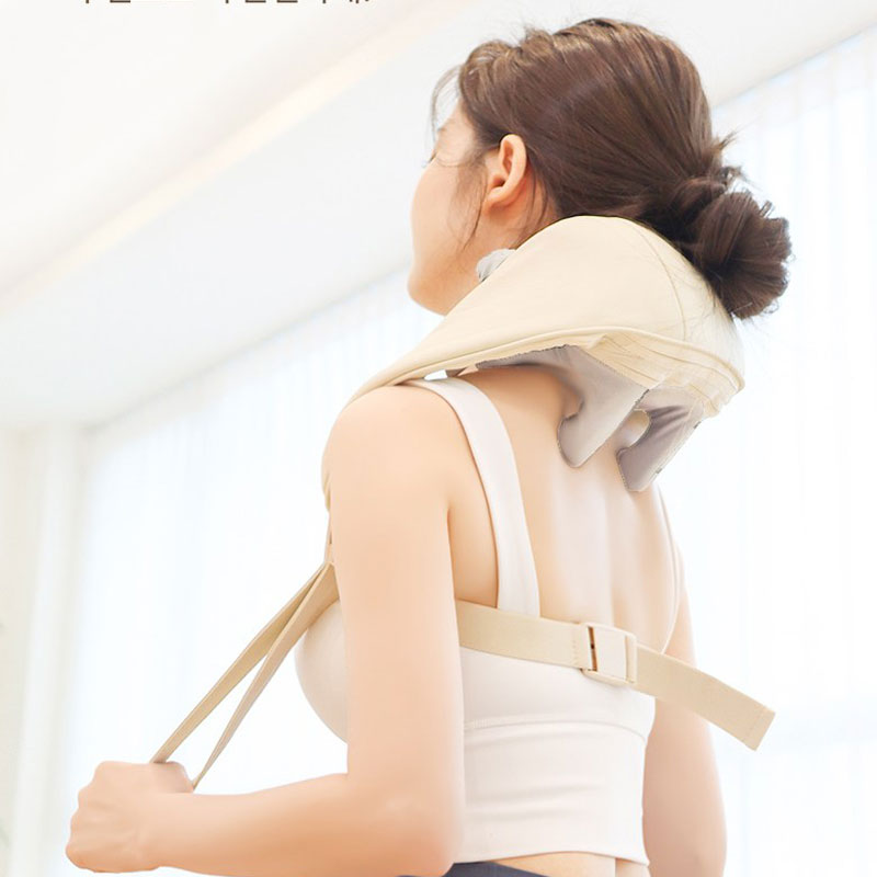 Luxury Neck and Shoulder Massager with Heat, Deep Tissue Shiatsu Kneading for Pain Relief, Electric Rechargeable Massage