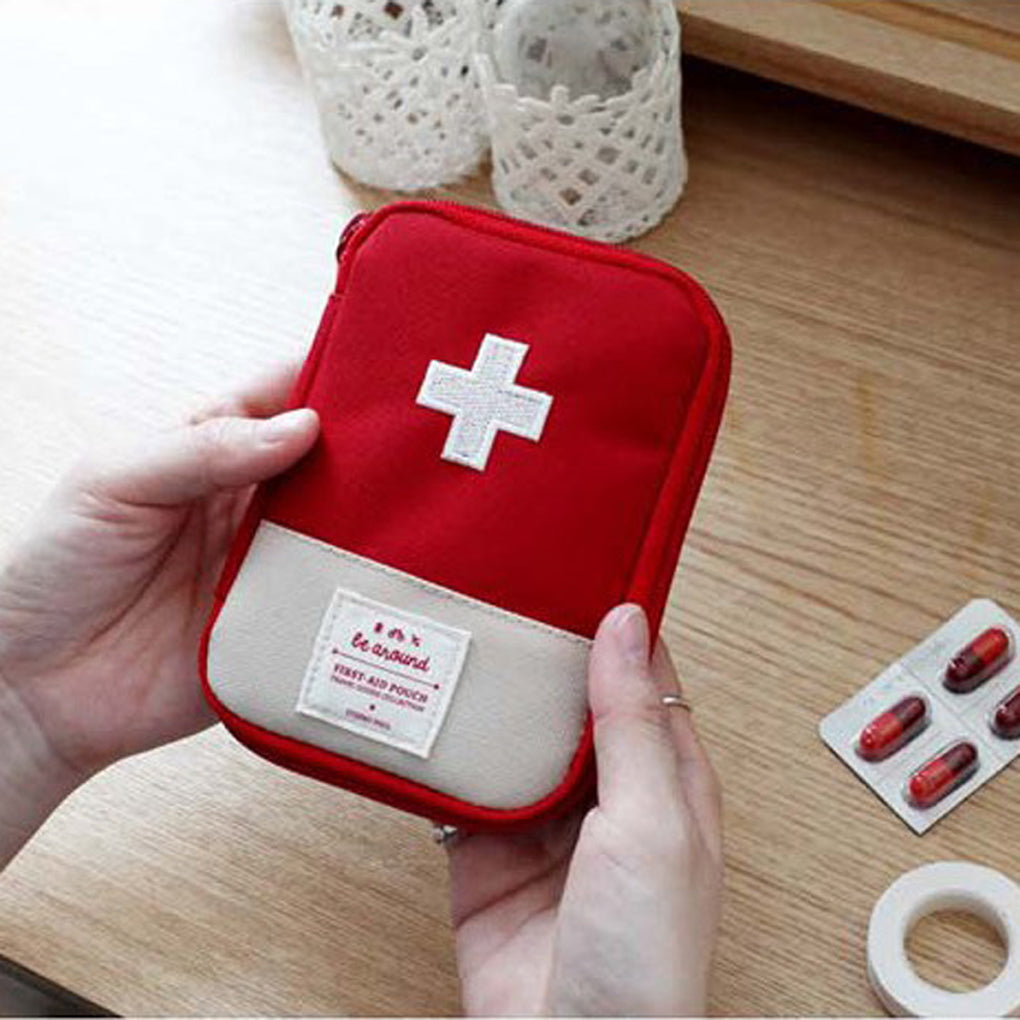 Premium Mini Portable First Aid Kit – Compact Medical Emergency Organizer, Household Medicine Storage Bag for Outdoor 