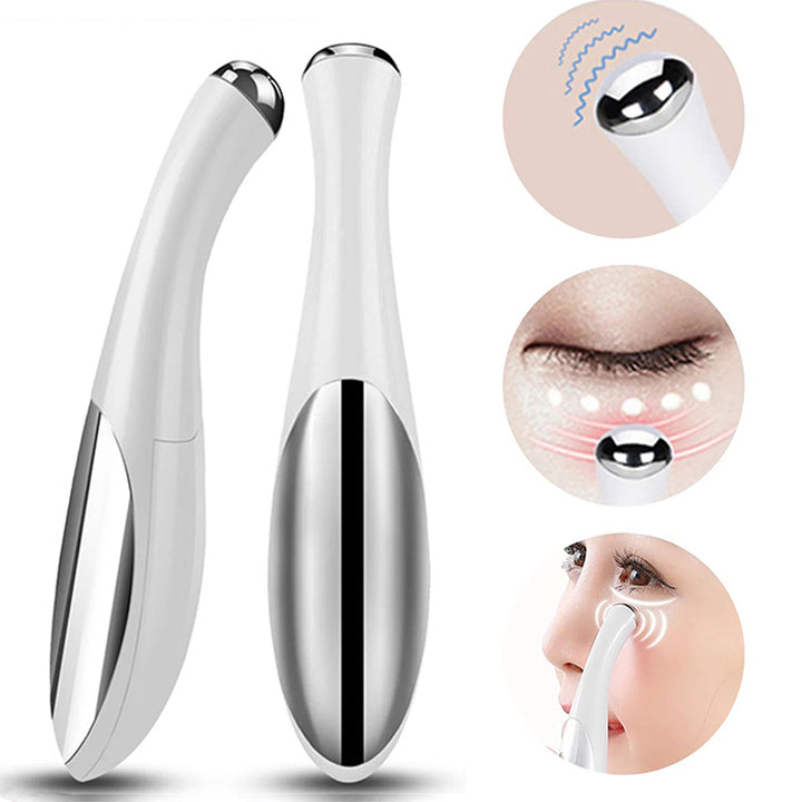 High Quality Electric Eye Massage Pen – Portable Facial and Eye Care Device, Vibration Massage, Dry Battery Powered, 