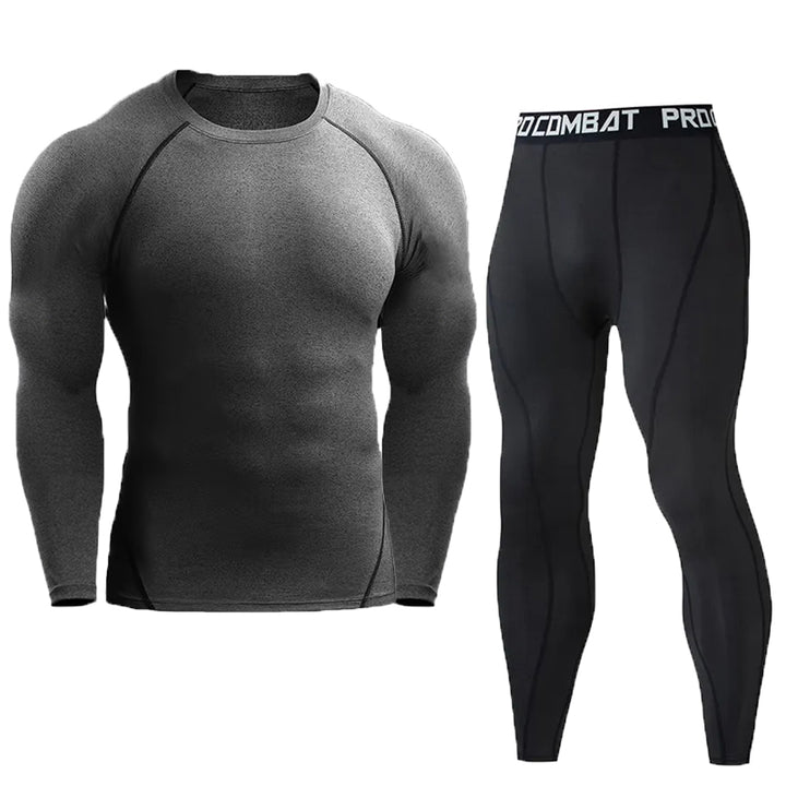 Premium Men’s Compression Sportswear Set – Gym Fitness Suit, Training & Jogging Tights, Running Rashguard Tracksuit