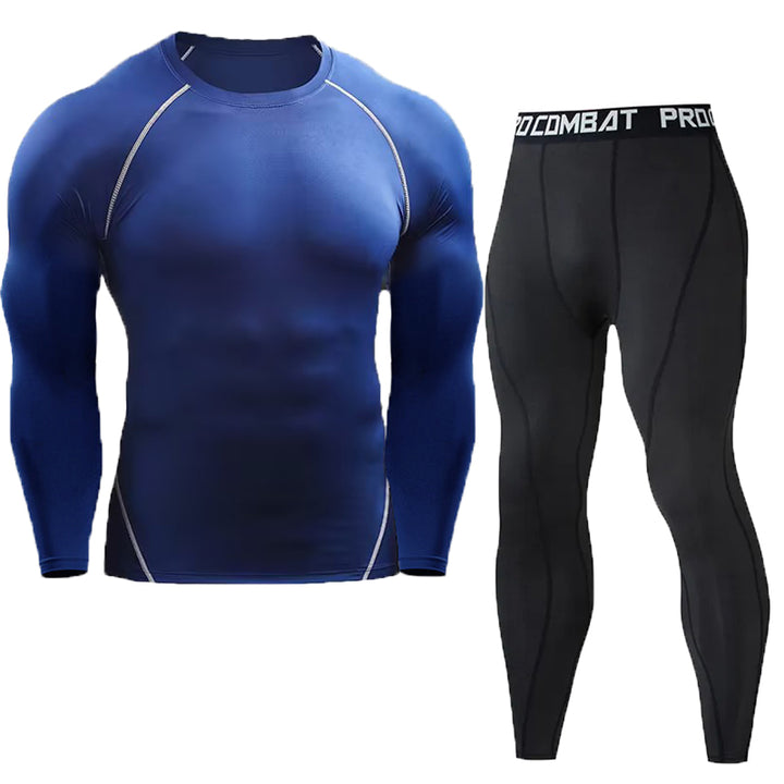 Premium Men’s Compression Sportswear Set – Gym Fitness Suit, Training & Jogging Tights, Running Rashguard Tracksuit