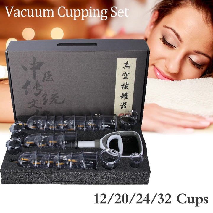 Premium Cupping Therapy Set – Professional Vacuum Suction Cups for Chinese Medicine Physiotherapy, Massage, and Muscle