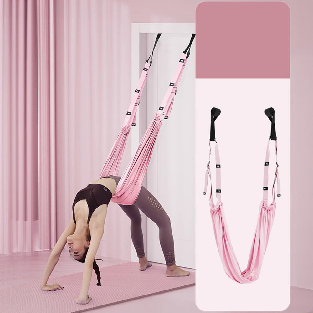 Premium Aerial Yoga Strap – Adjustable Stretching & Inversion Belt for Leg Splits, Flexibility Training, with Metal Buckle